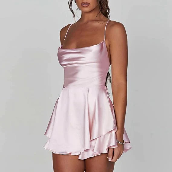 CiciDres™ - Backless Satin Jurkje